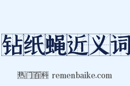 钻纸蝇近义词是什么意思的图片